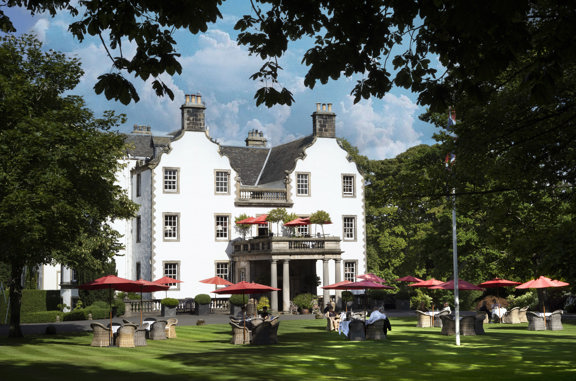Prestonfield on a summers day dining alfresco