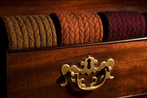 Men's cashmere socks in an old chest of drawers