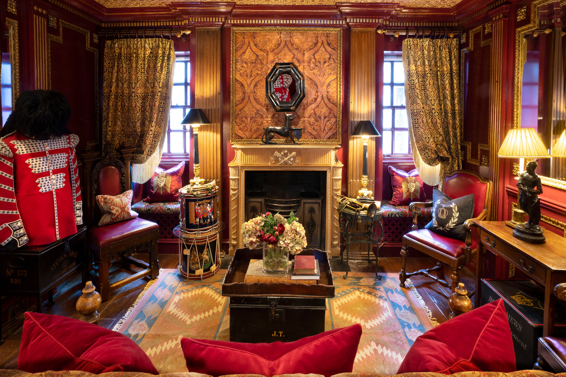 Sitting area in the Guardroom at The Witchery in Edinburgh