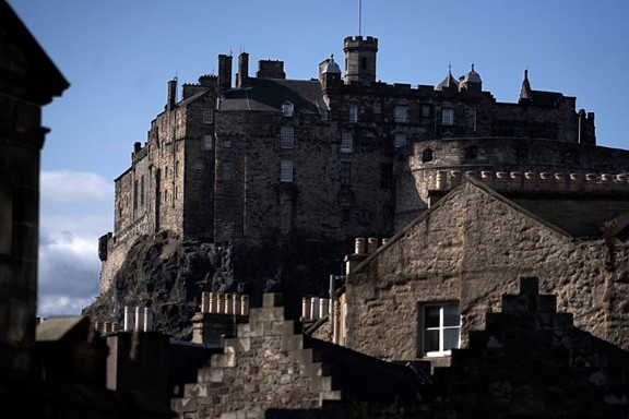 Edinburgh Castle with blue sky