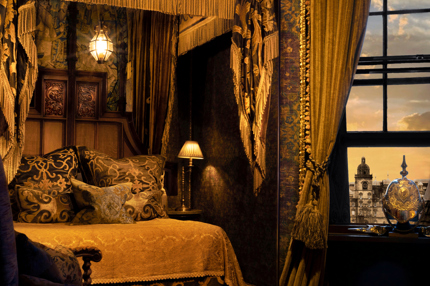 LKuxurious bed in the Heriot Suite at The Witchery