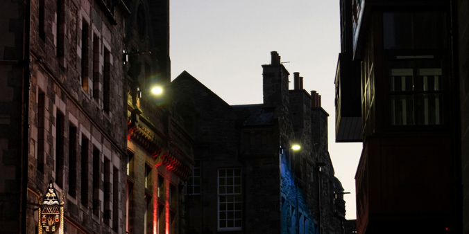 The Witchery in Edinburgh captured at night
