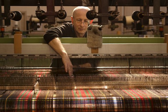 The Witchery Tartan being made in the mill