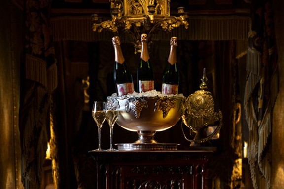 A lavish cooler of champagne in The Heriot Suite