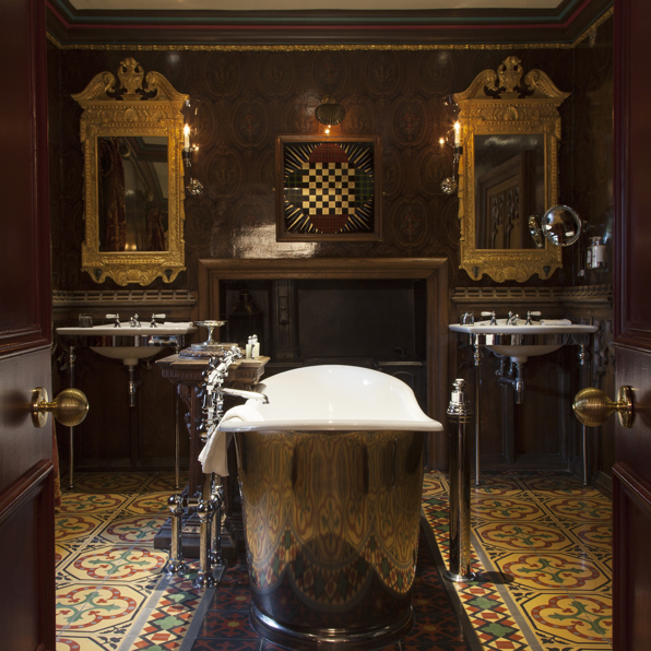 Bathroom of the Turret Suite at The Witchery