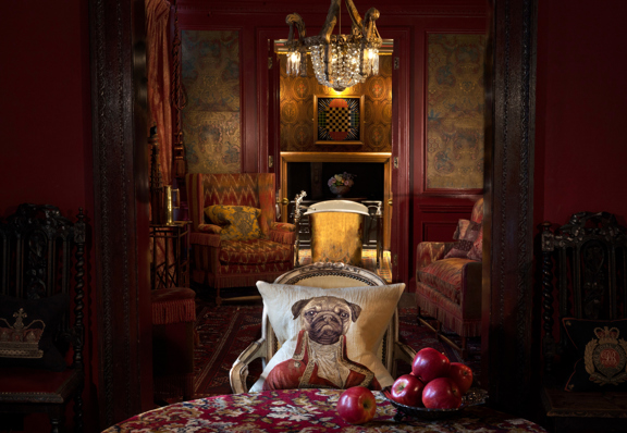 Sitting Area in The Turret Suite at The Witchery