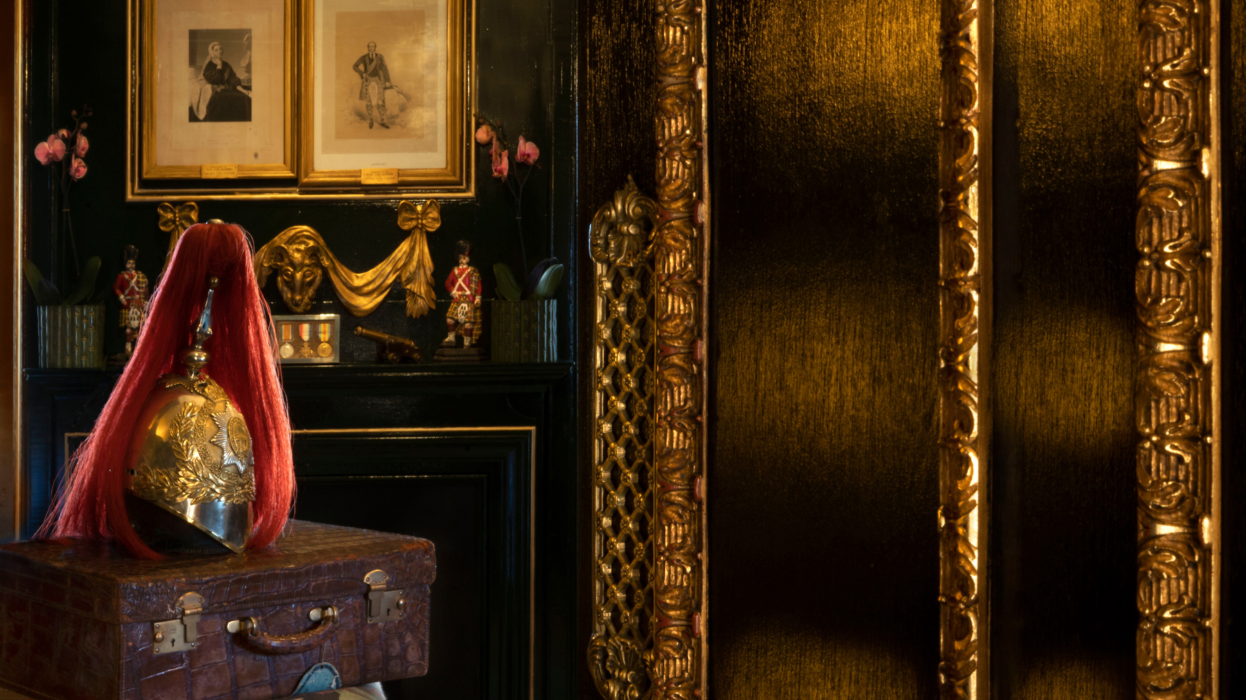 Decor in The Guardroom at The Witchery