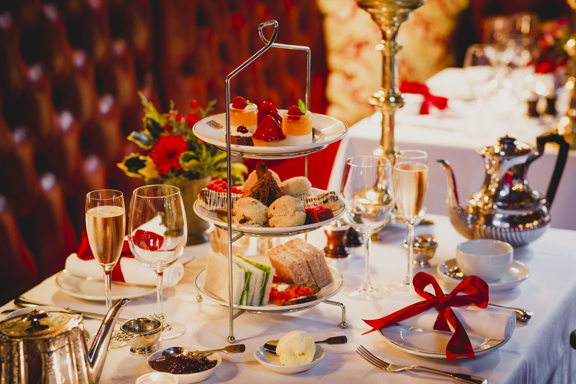 Afternoon tea with Champagne at The Witchery in Edinburgh