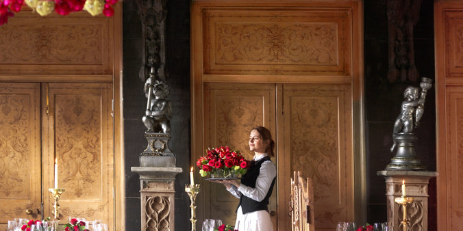 Fresh flower display in The Secret Garden