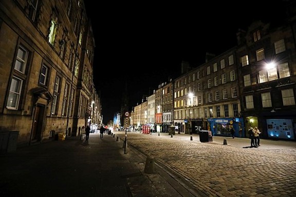 The Royal Mile at night