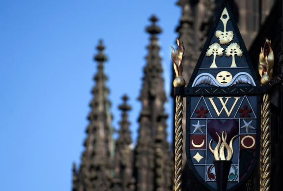 Picture of the Witchery Sign in Edinburgh close up