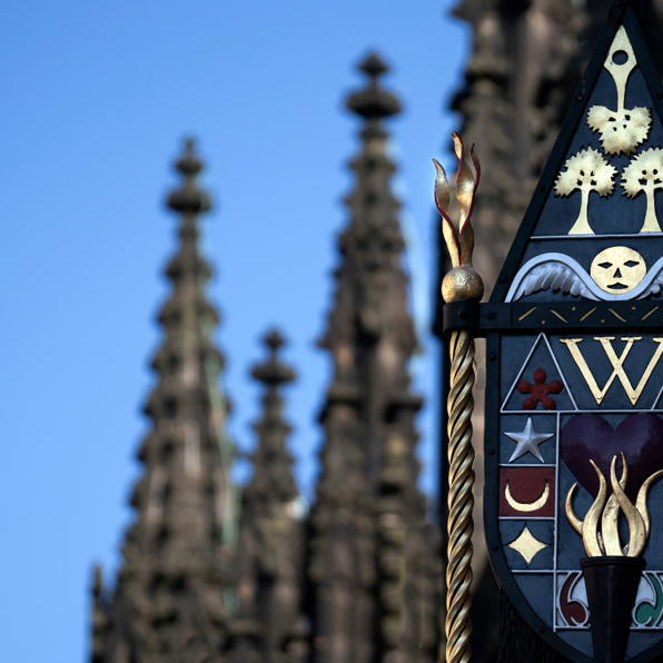 Picture of the Witchery Sign in Edinburgh close up